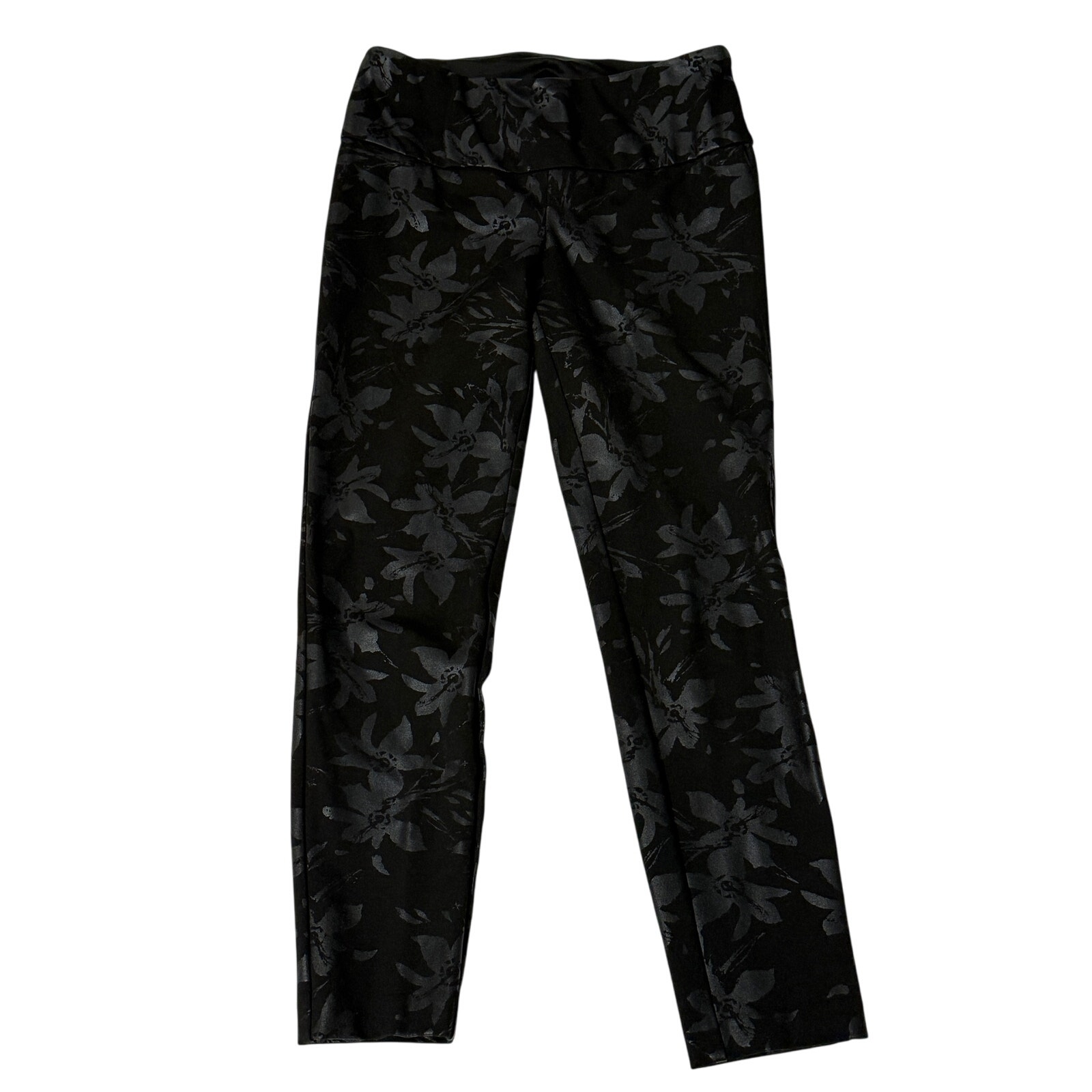 Soft Surroundings Twilight Floral Ponte Pants, Size S